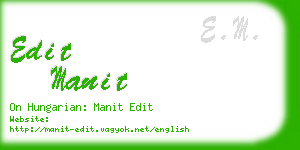 edit manit business card